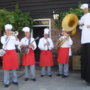 Culinair entertainment: Muziekband koks