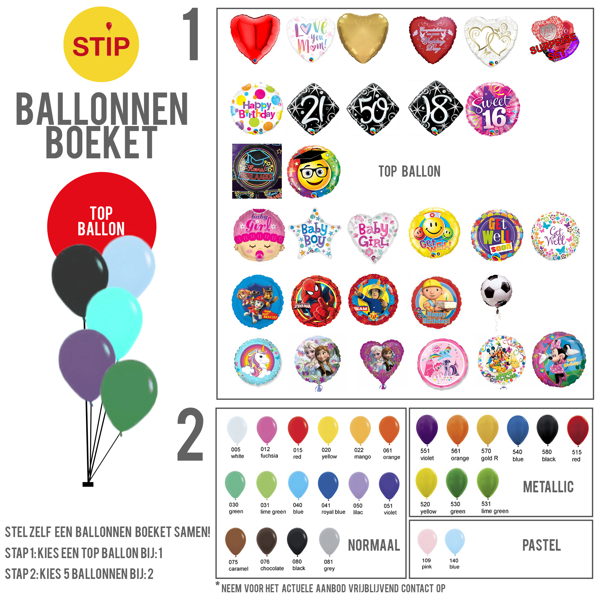 Tros helium ballonnen 