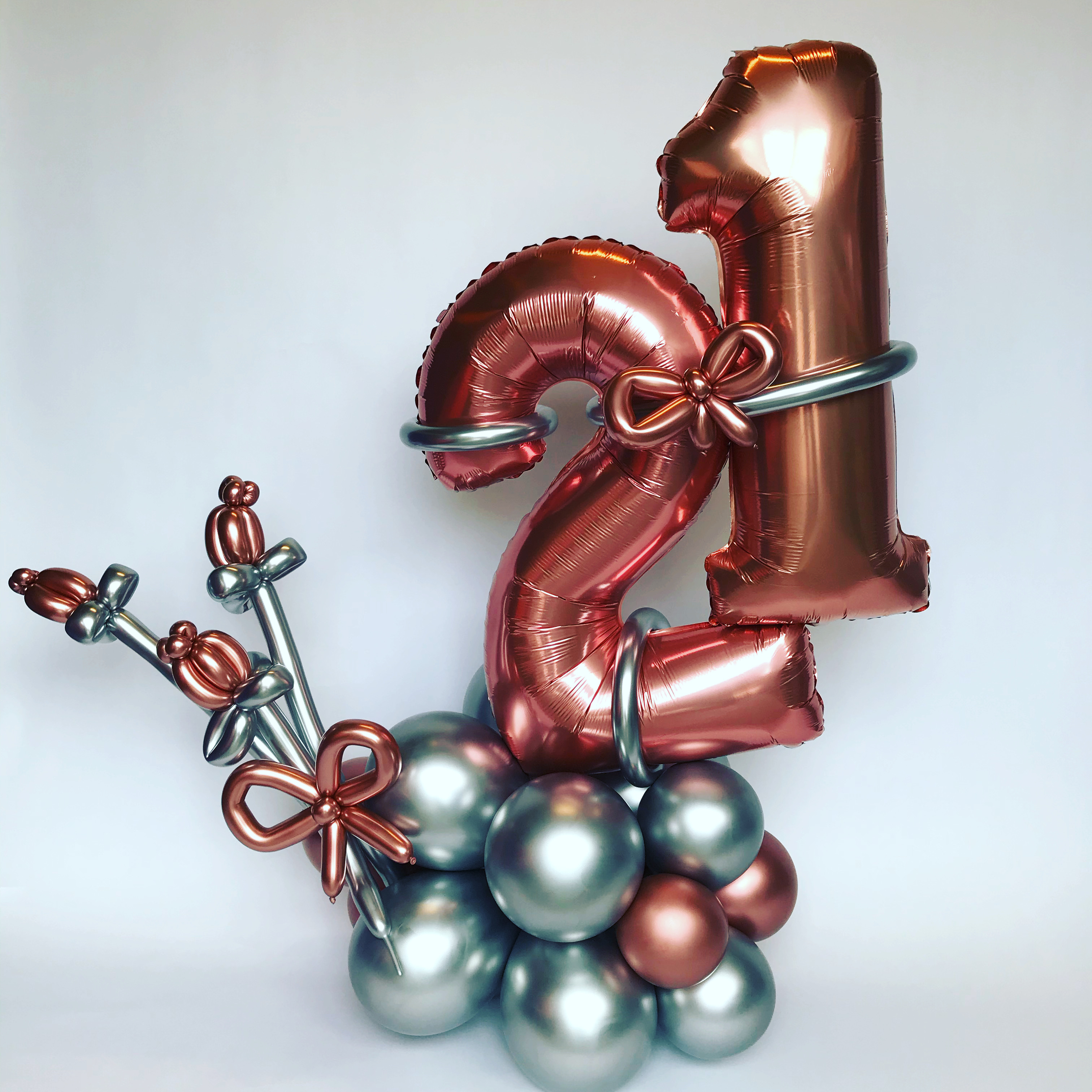 Grond ballonnen boeket 