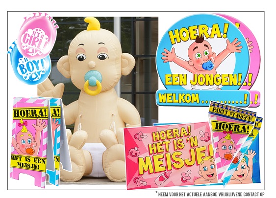 Opblaasbare baby huren Zwolle