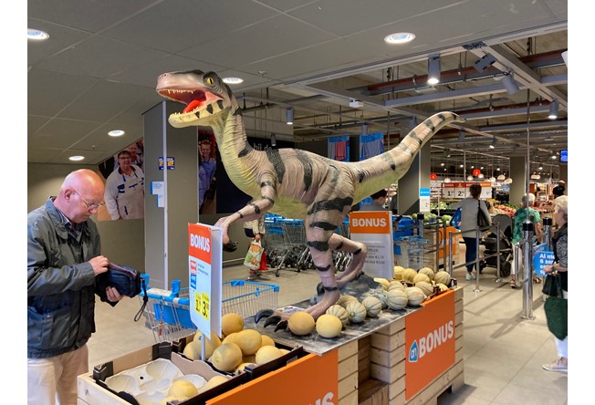 dinosarier in winkelcentrum