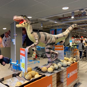 dinosarier in winkelcentrum