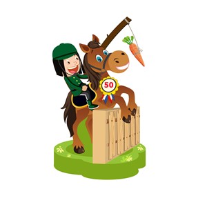 Sarah op paard/ verwacht in 2023