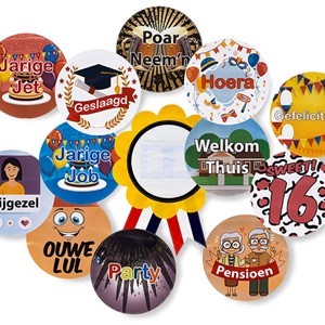 Thema rozetten: Pensioen, sweet 16, ouwe lul etc
