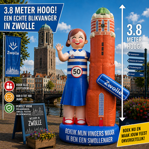 Sarah opblaas Zwollenaar met Peperbus