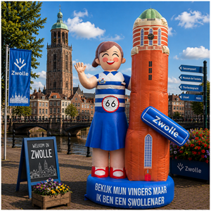 Sarah opblaas Zwollenaar met Peperbus