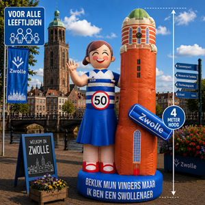 Sarah opblaas Zwollenaar met Peperbus